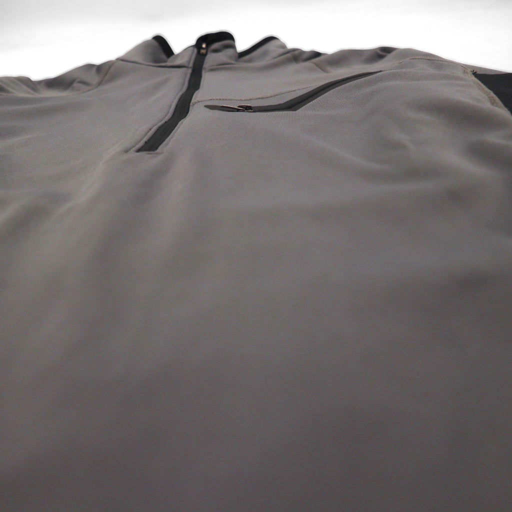 SNO TEK Outdoor Half-Zip Softshell Top, Long Sleeve, Gray, Unused