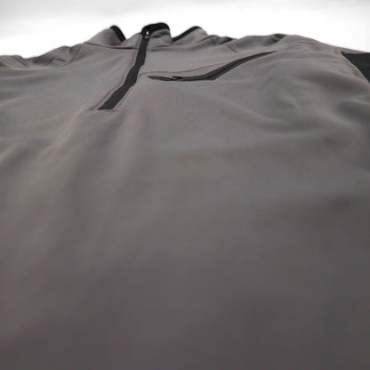 SNO TEK Outdoor Half-Zip Softshell Top, Long Sleeve, Gray, Unused