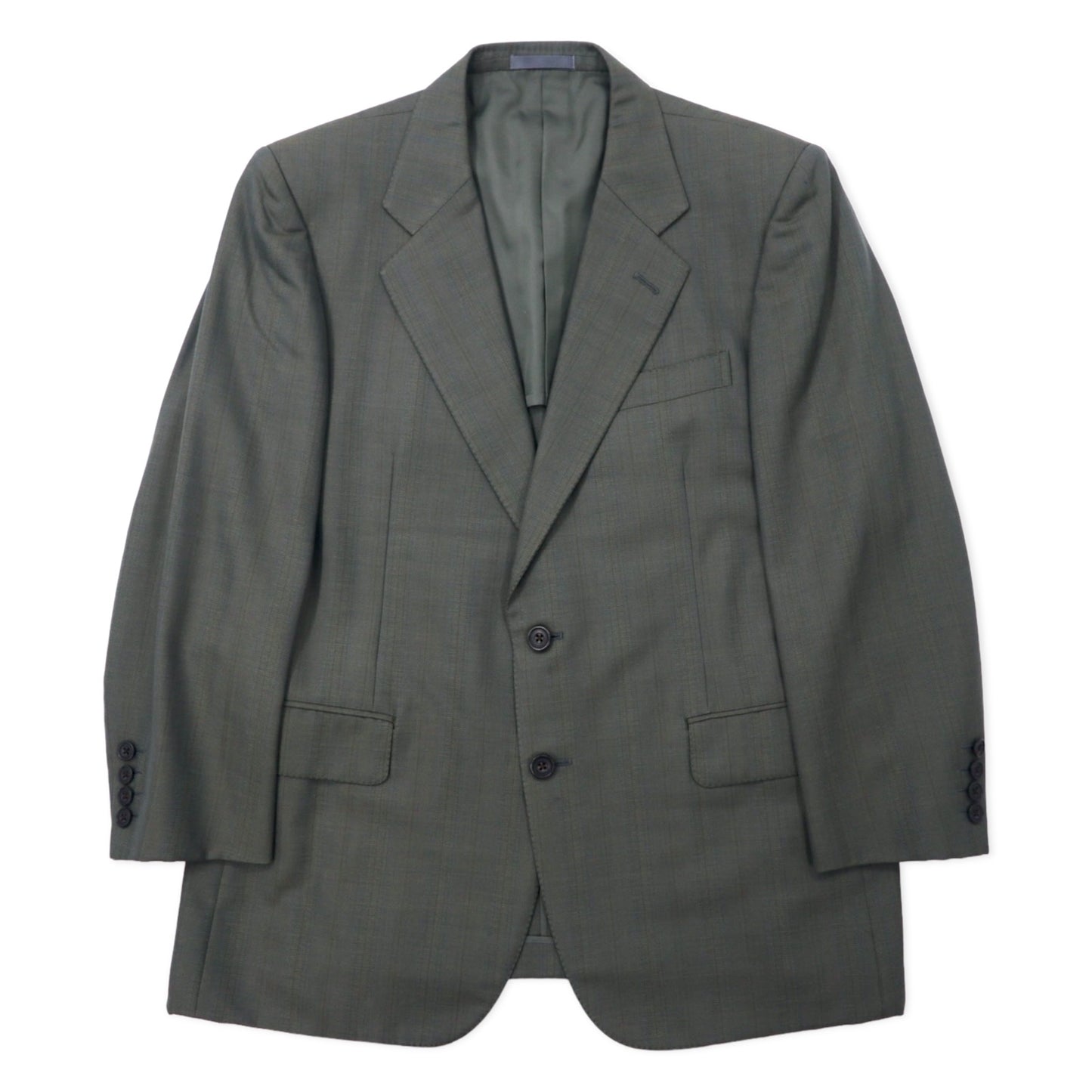 Burberrys オールド 2B スーツ セットアップ 96-86-170 AB5 カーキ 玉虫色 チェック ウール 日本製
