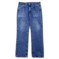 日本然リトテ-古着オンライン-Levi's PREMIUM ビッグE デニムパンツ W88 ブルー コットン ジッパーフライ レザーパッチ ボタン裏8520-Levi's PREMIUM Big E Denim Pants W88 Blue Cotton Zipper Fly Leather Patch Button Back 8520