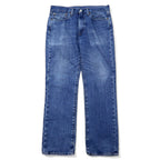 日本然リトテ-古着オンライン-Levi's PREMIUM ビッグE デニムパンツ W88 ブルー コットン ジッパーフライ レザーパッチ ボタン裏8520-Levi's PREMIUM Big E Denim Pants W88 Blue Cotton Zipper Fly Leather Patch Button Back 8520