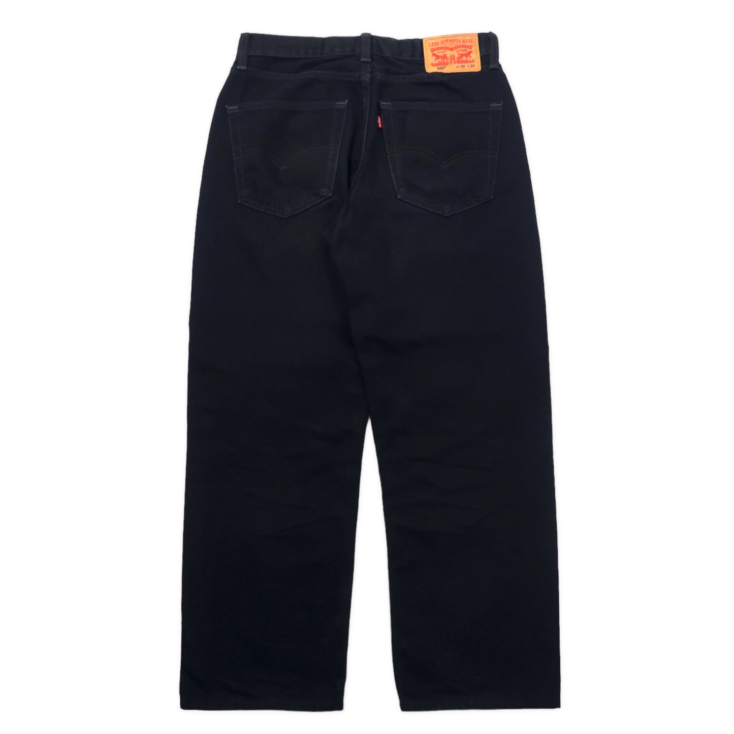 Levi's 550 ブラックデニムパンツ 30 リラックスフィット テーパード ワイド バギー 550-0260 エジプト製