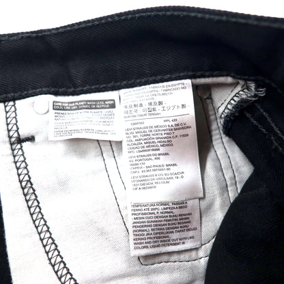 Levi's 550 ブラックデニムパンツ 30 リラックスフィット テーパード ワイド バギー 550-0260 エジプト製