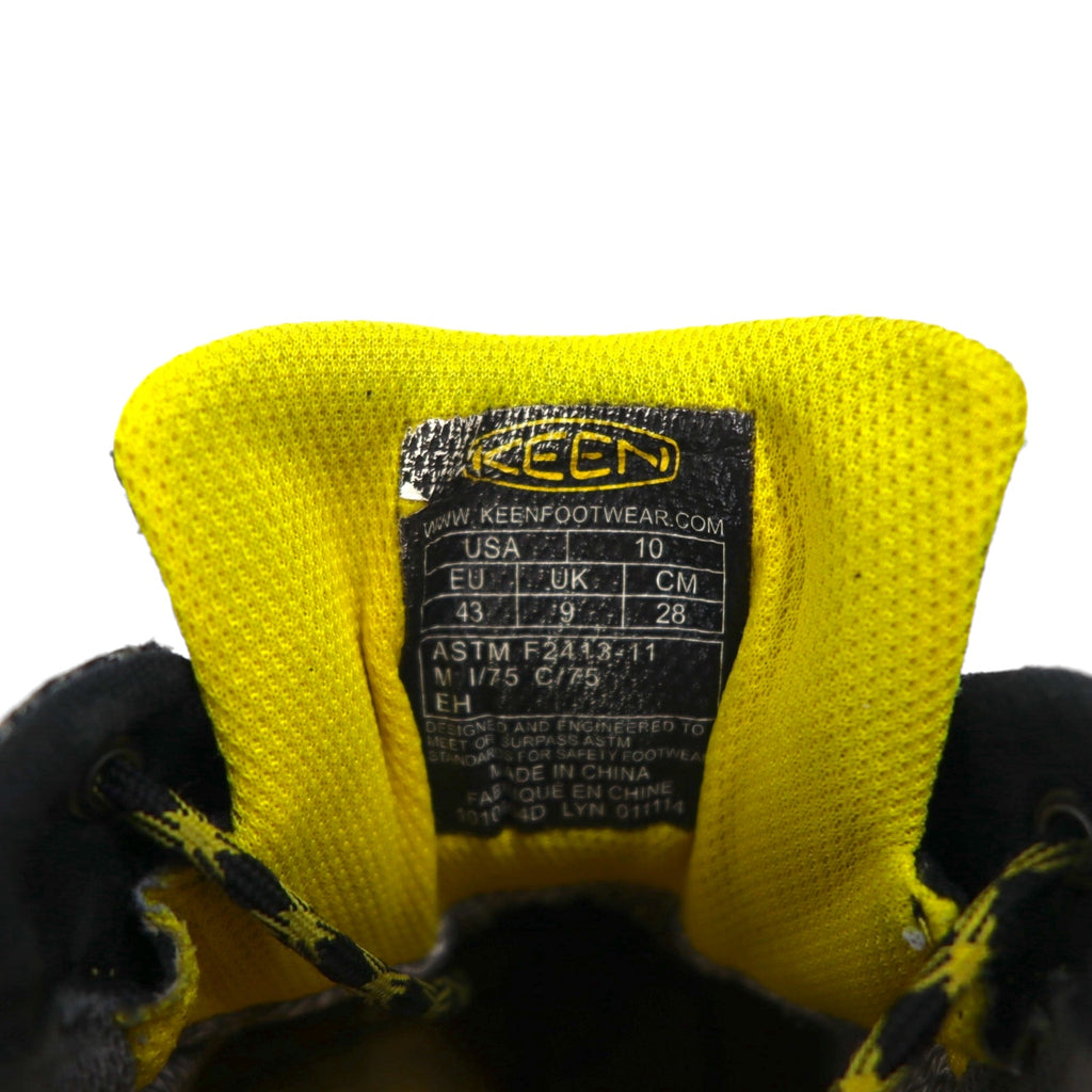 KEEN Utility Atlanta Cool Low Trekking Shoes, Size 28cm, Black, Mesh, Steel Toe, Breathable, Waterproof, F2413-11