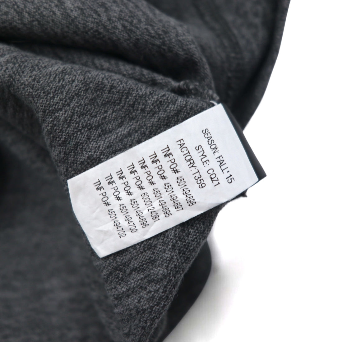 THE NORTH FACE Crew Neck Sweatshirt L Gray Cotton Front V US Standard Copperwood Crew CQZ1