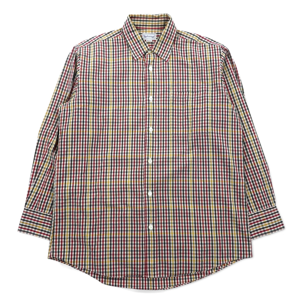 Burberrys 90年代 チェック シャツ M レッド イエロー コットン