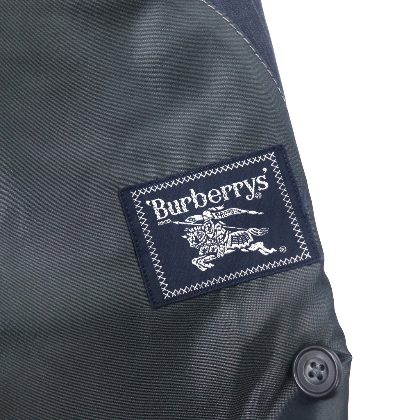 Burberrys オールド ダブル スーツ セットアップ 96-86-170 AB5 ネイビー ストライプ ウール モヘア WOOL & MOHAIR 日本製