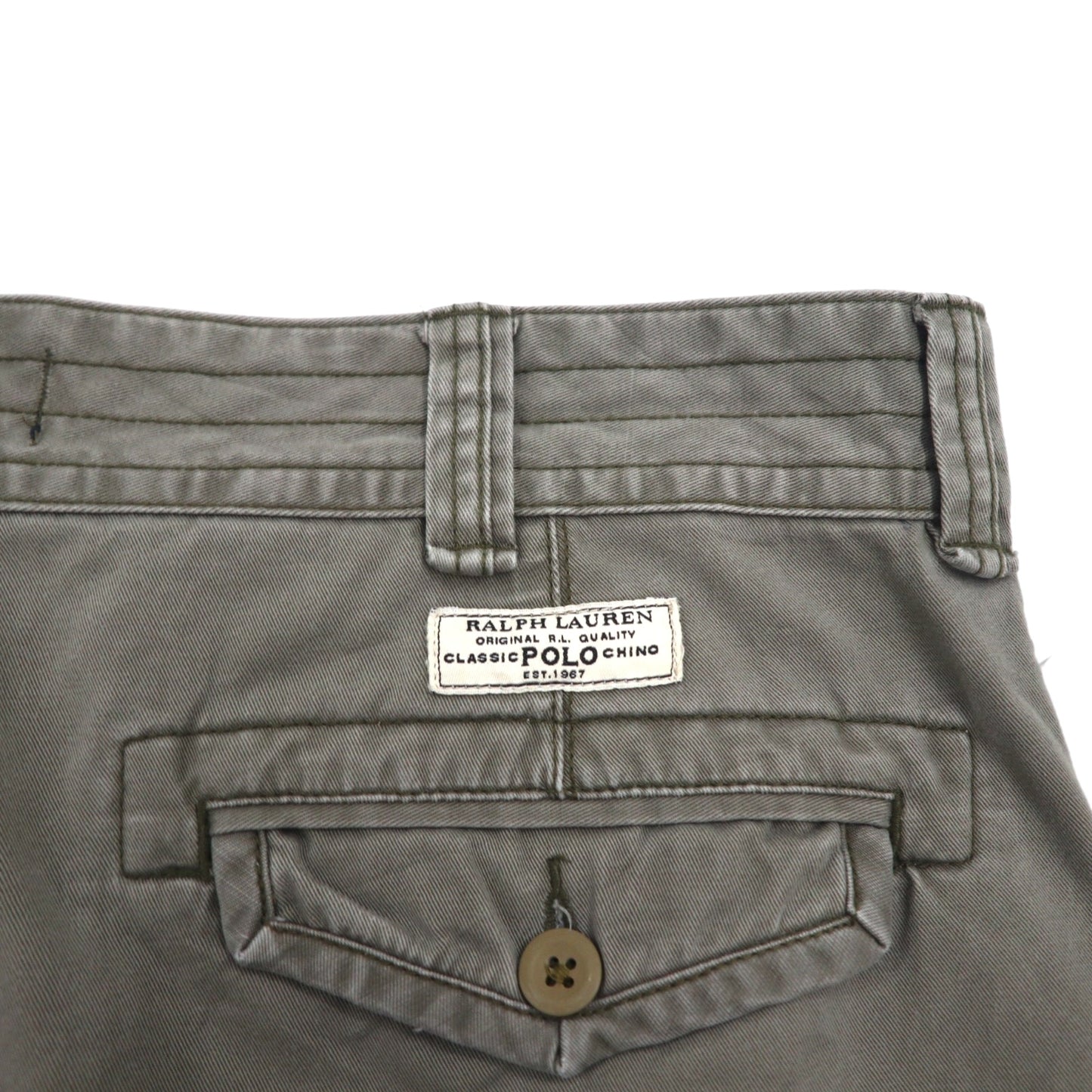 Polo by Ralph Lauren 90年代 ポロチノ バギー カーゴ ショートパンツ ハーフパンツ XL カーキ コットン 膝下