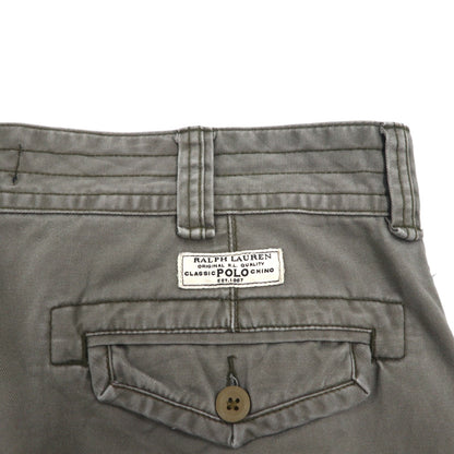 Polo by Ralph Lauren 90年代 ポロチノ バギー カーゴ ショートパンツ ハーフパンツ XL カーキ コットン 膝下