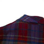 PENDLETON USA-Made Gown, Collarless Coat, XL, Red Wool Check