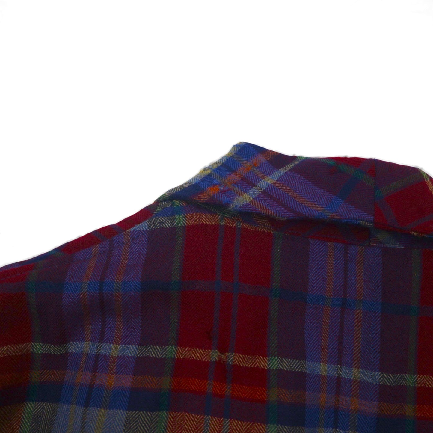 PENDLETON USA-Made Gown, Collarless Coat, XL, Red Wool Check