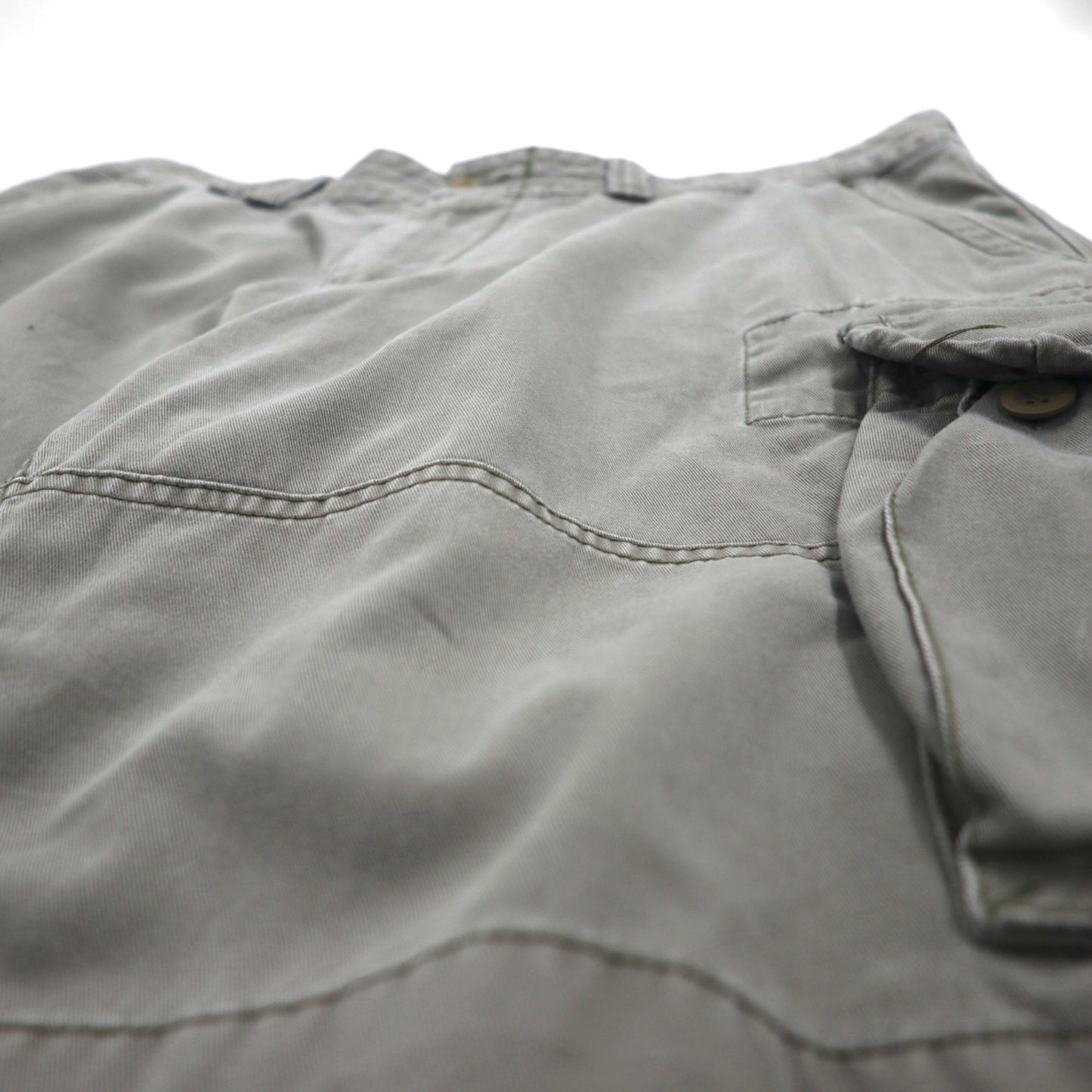 Polo by Ralph Lauren 90年代 ポロチノ バギー カーゴ ショートパンツ ハーフパンツ XL カーキ コットン 膝下