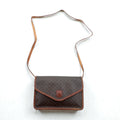 CELINE Shoulder Bag Brown Leather Macadam Pattern Old M90 Made in Italy