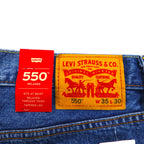 Levi's 550 バギー リラックスフィット デニムパンツ ジーンズ L インディゴ RELAXED FIT JEANS MEDIUM STONEWASH 00550-4891 未使用品