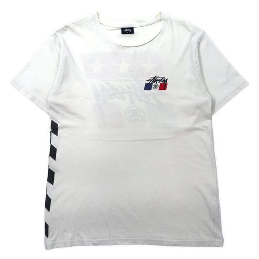 日本然リトテ-古着オンライン-Stussy ストックロゴ プリントTシャツ M ホワイト コットン バックプリント-Stussy Stock Logo Print T-Shirt M White Cotton Back Print