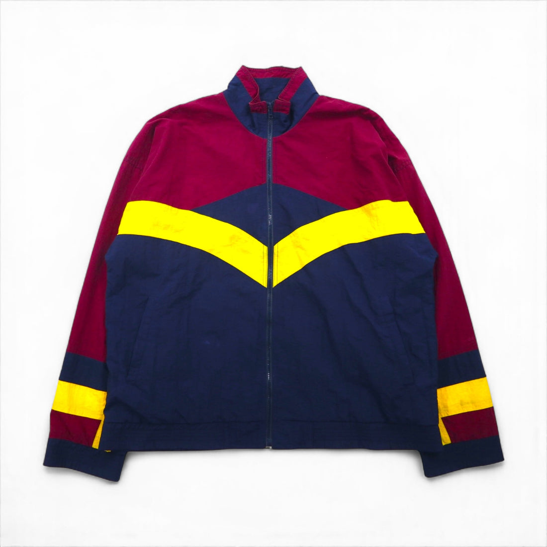 90s Canada Vintage Sport Jacket, Made in Canada, Nylon Jersey, Size XL, Color Block, PRO TREND