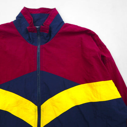 90s Canada Vintage Sport Jacket, Made in Canada, Nylon Jersey, Size XL, Color Block, PRO TREND