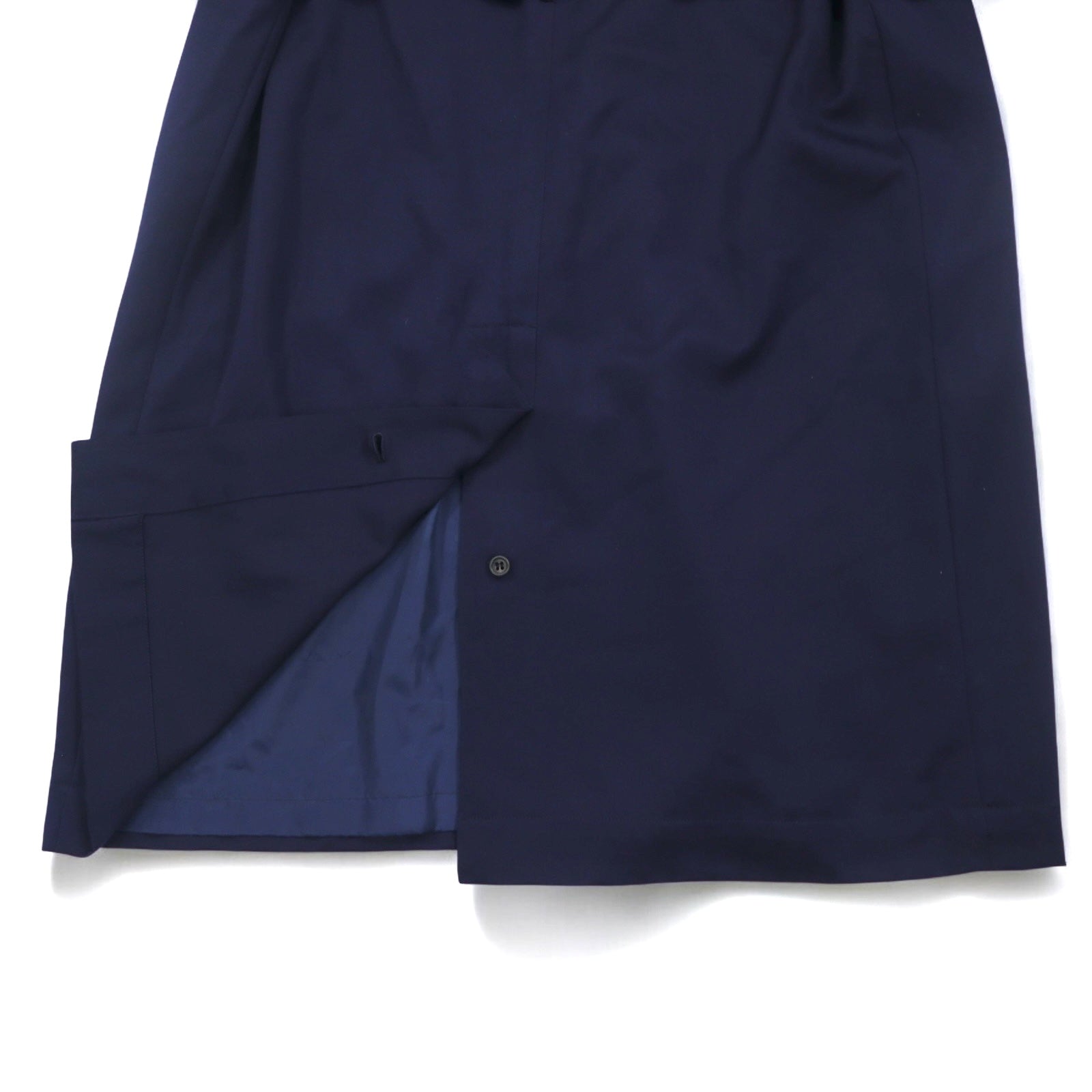 NOIL double-breasted trench coat L navy wool with belt