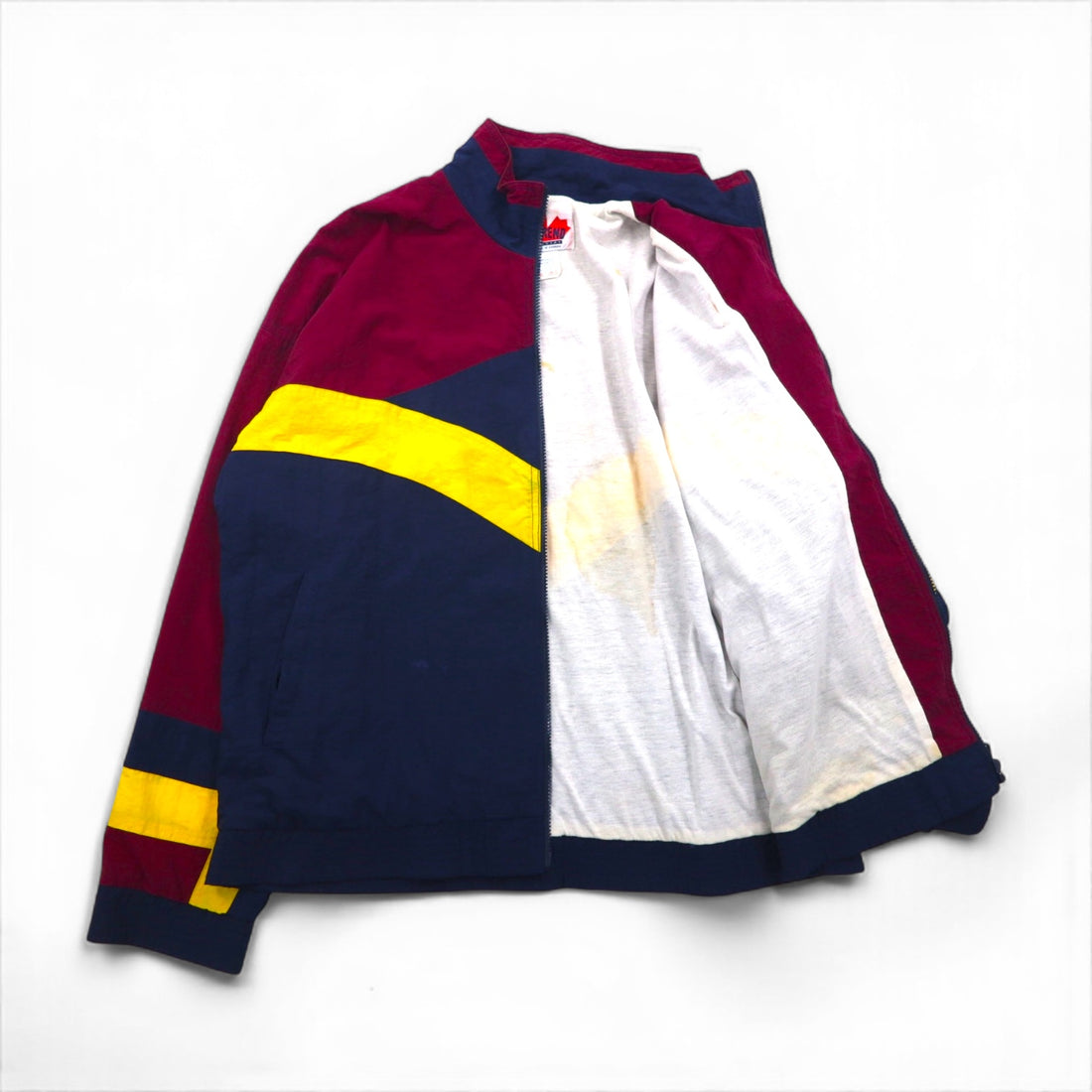 90s Canada Vintage Sport Jacket, Made in Canada, Nylon Jersey, Size XL, Color Block, PRO TREND