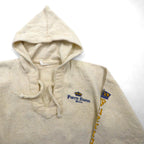 Vintage Mexican Baja Hoodie Corona, Large, White, Sleeves, Back Print, Puerto Ruebo