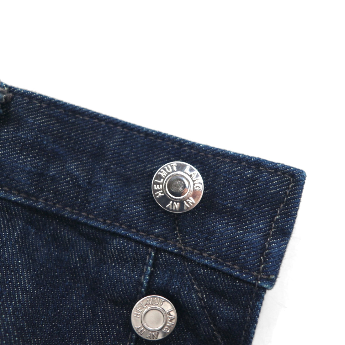 HELMUT LANG USA-Made Rigid Denim Pants, Size M, Indigo, Blue, Button Fly, 706HM225