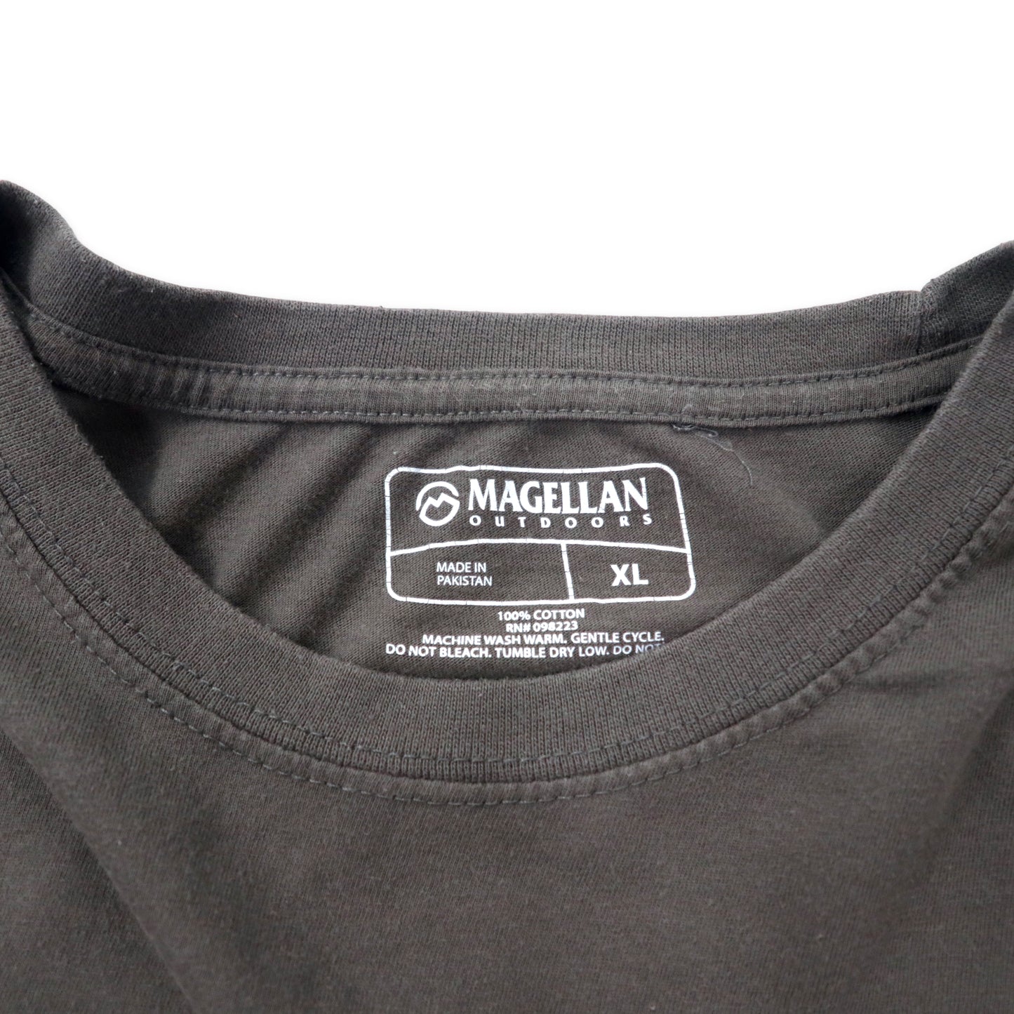 MAGELLAN OUTDOORS プリントTシャツ XL グレー コットン バックプリント 星条旗