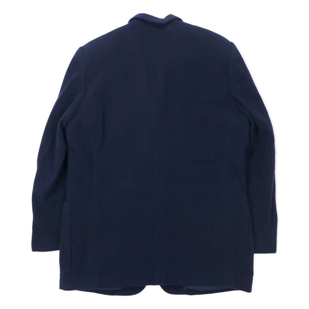 Christian Dior MONSIEUR Old 2B Tailored Jacket L Navy Lambswool One-point logo embroidery Made in Japan