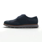 COLE HAAN ORIGINAL GRAND Nubuck Leather Shoes, Size 28cm, Navy, Wingtip Cushion, C26473