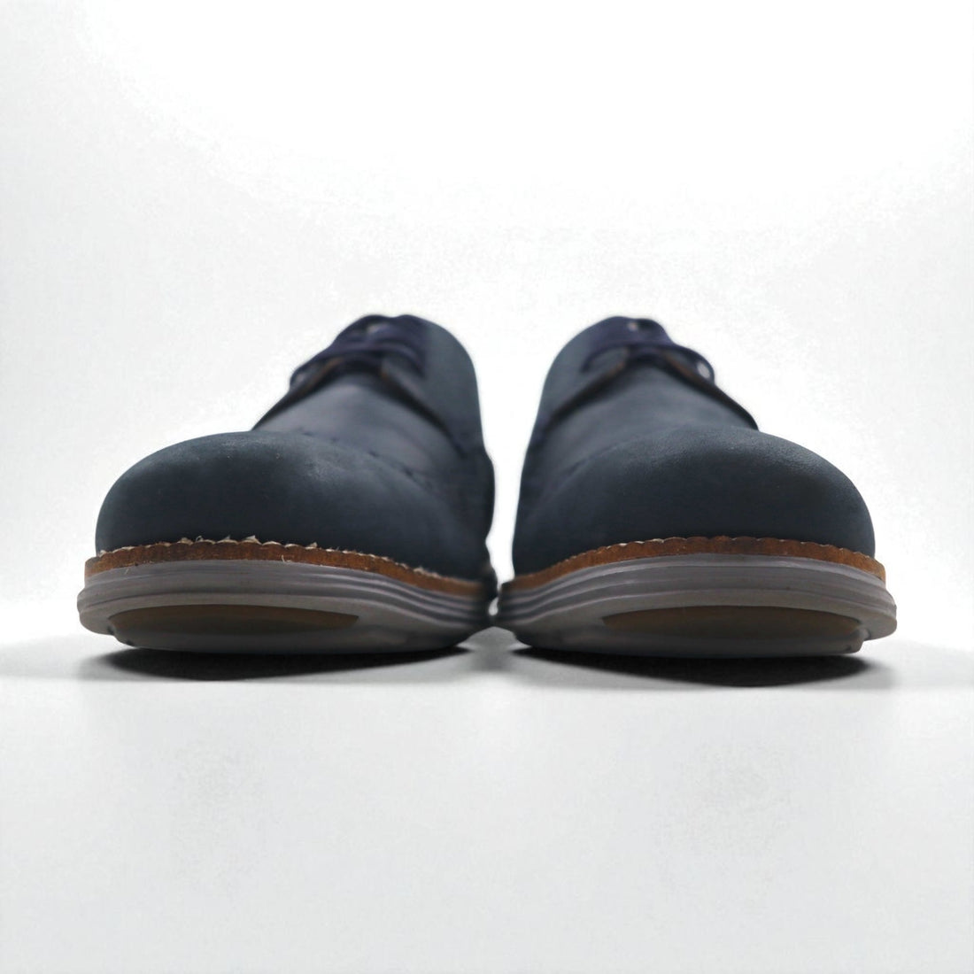 COLE HAAN ORIGINAL GRAND Nubuck Leather Shoes, Size 28cm, Navy, Wingtip Cushion, C26473