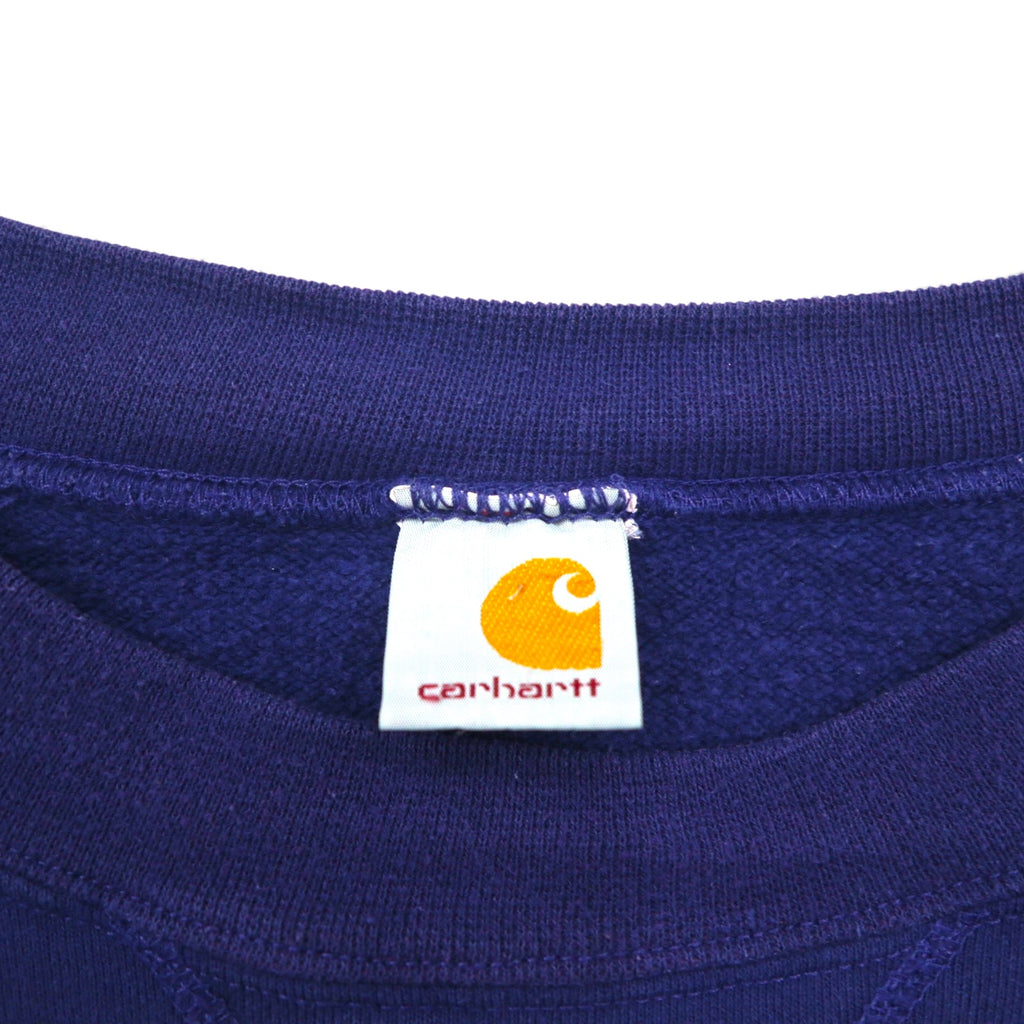 Carhartt Crew Neck V-Neck Sweatshirt, Size 2XL, Navy, Cotton