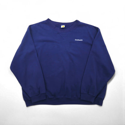 carhartt クルーネック 前V スウェット トレーナー 2XL ネイビー コットン