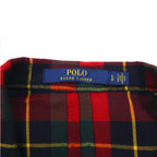 POLO RALPH LAUREN タータンチェック 3B フランネル テーラードジャケット L レッド コットン