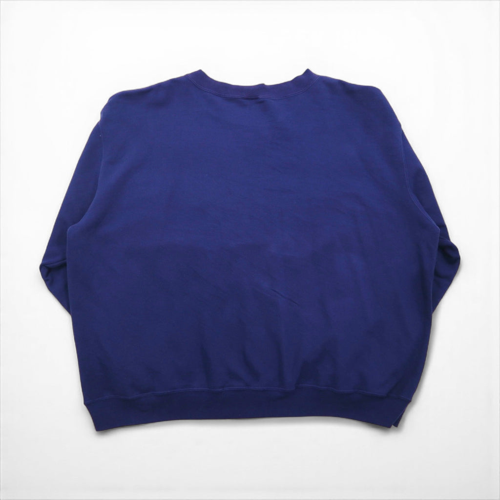 Carhartt Crew Neck V-Neck Sweatshirt, Size 2XL, Navy, Cotton