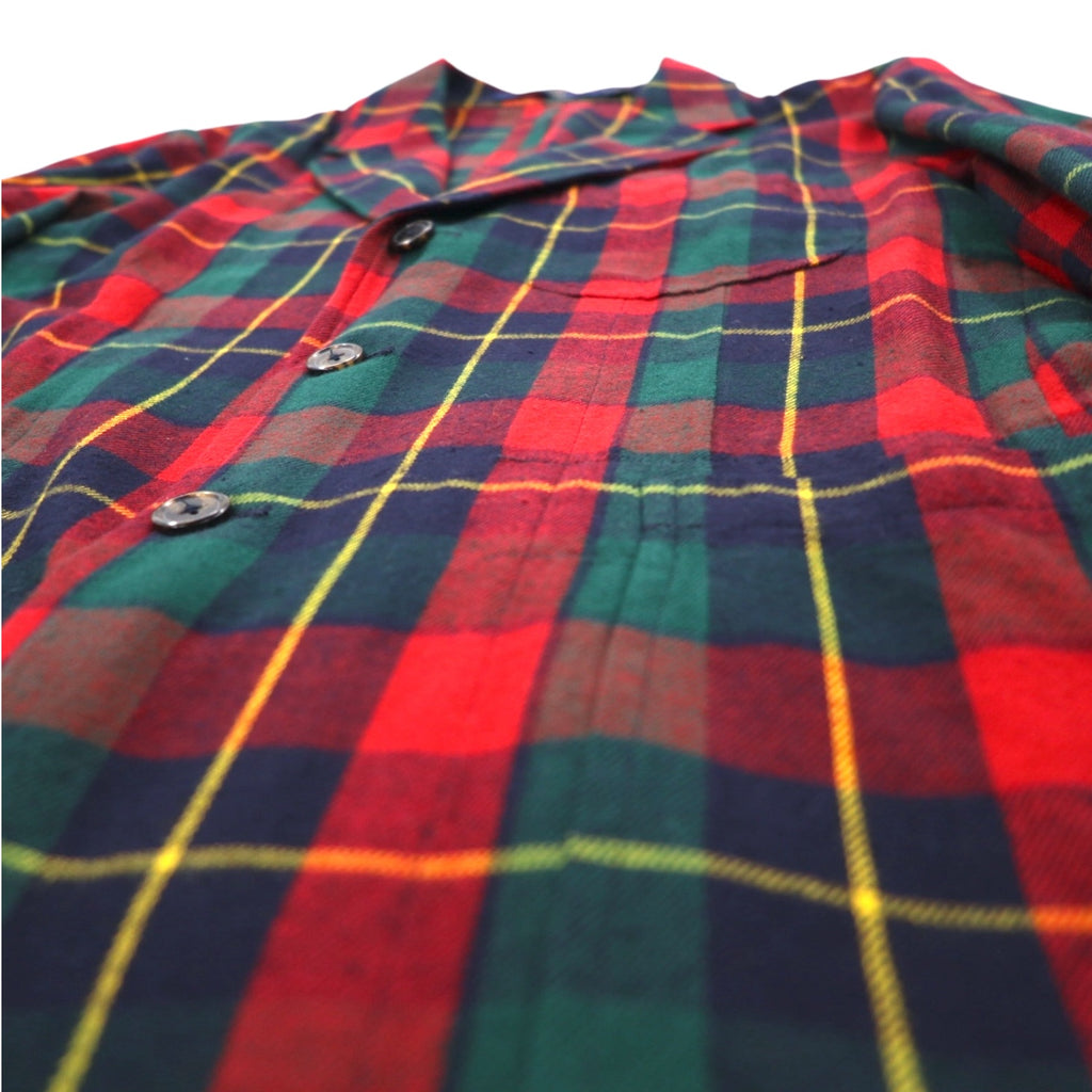 POLO RALPH LAUREN タータンチェック 3B フランネル テーラードジャケット L レッド コットン