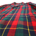 POLO RALPH LAUREN タータンチェック 3B フランネル テーラードジャケット L レッド コットン