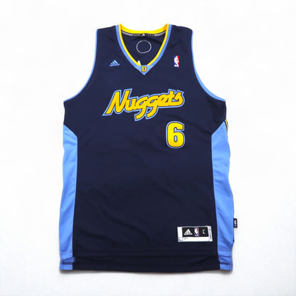 adidas ゲームシャツ バスケットボール タンクトップ L ネイビー ナンバリング NBA NUGGETS ニカラグア製