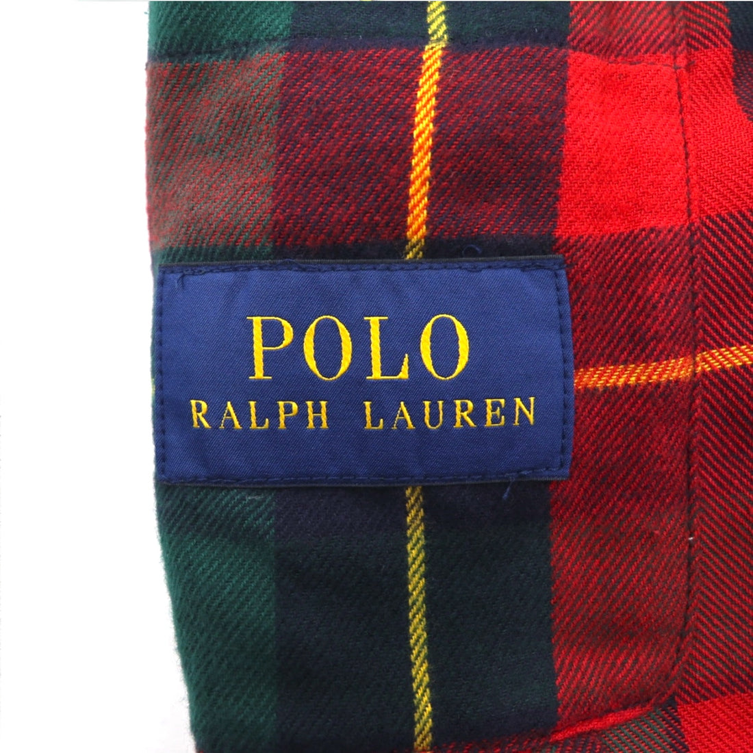 POLO RALPH LAUREN タータンチェック 3B フランネル テーラードジャケット L レッド コットン