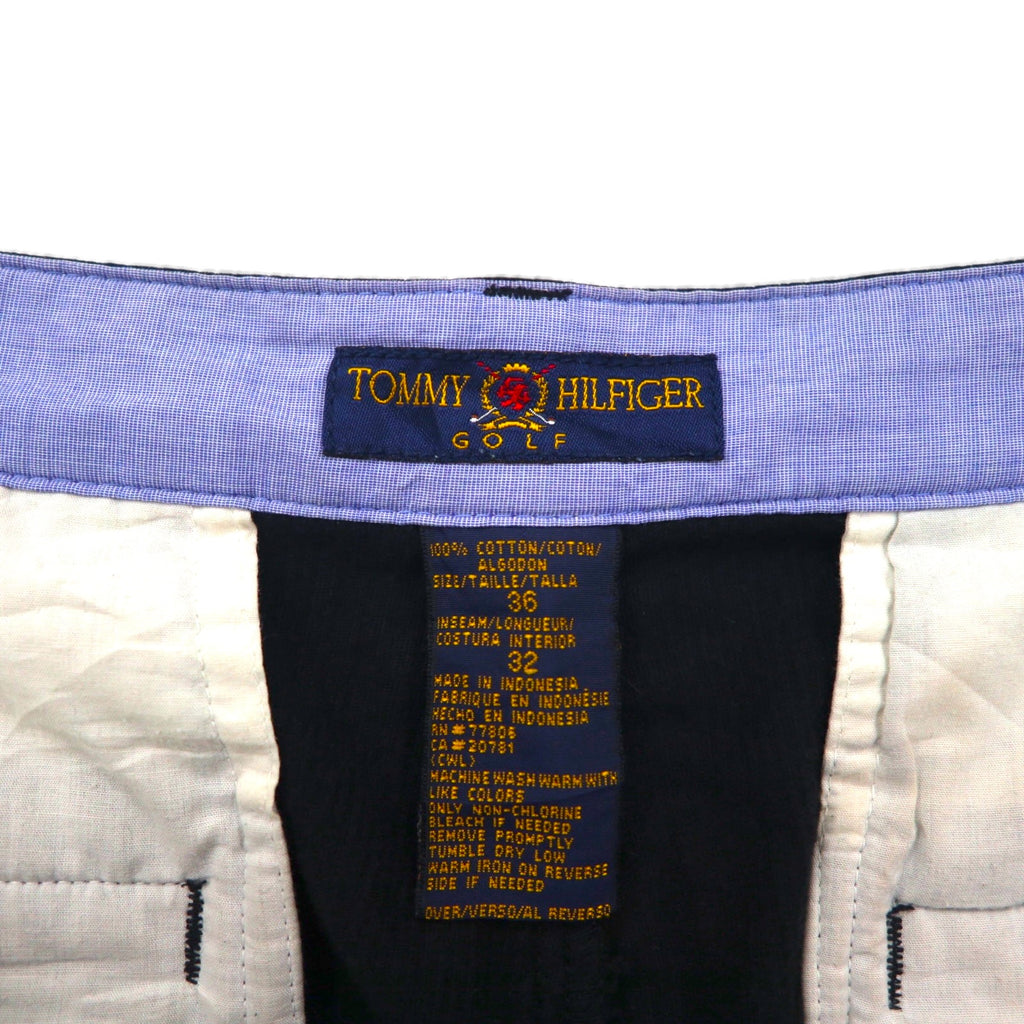 TOMMY HILFIGER 90年代 2タック ワイド コーデュロイ チノパンツ L ブラック
