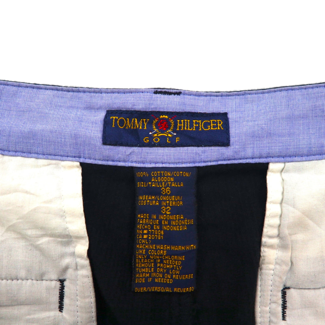 TOMMY HILFIGER 90年代 2タック ワイド コーデュロイ チノパンツ L ブラック