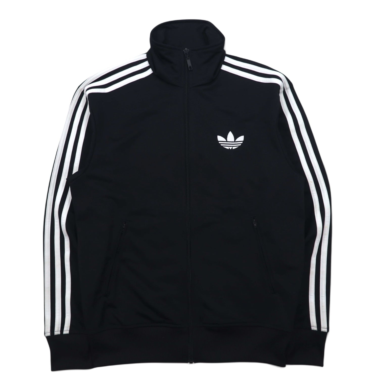 日本然リトテ-古着オンライン-adidas originals ファイヤーバード トラックジャケット FIREBIRD TRACK TOP ジャージ M ブラック ポリエステル 3ストライプ トレフォイルロゴ-adidas originals Firebird Track Jacket FIREBIRD TRACK TOP Jersey M Black Polyester 3 Striped Trefoil Logo