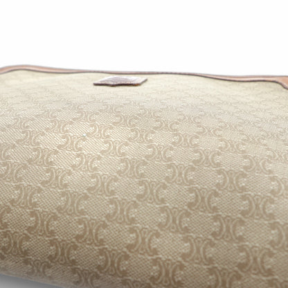 CELINE second bag beige leather riri zip macadam pattern old