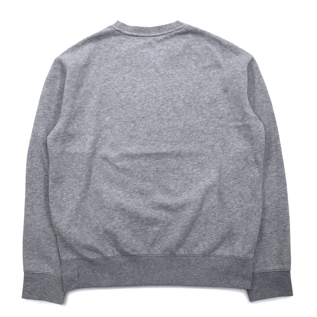 POLO RALPH LAUREN Big Pony Logo Print Sweatshirt M Gray Cotton