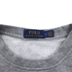 POLO RALPH LAUREN Big Pony Logo Print Sweatshirt M Gray Cotton