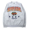 日本然リトテ-古着オンライン-TULTEX 00年代 プリント スウェット M グレー コットン 裏起毛 SUPER BOWL メキシコ製-TULTEX 00's Print Sweatshirt M Gray Cotton brushed lining SUPER BOWL Mexico Made