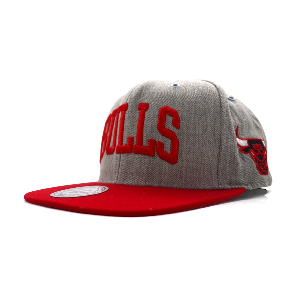 Mitchell &amp; Ness Two-Tone Snapback Baseball Cap, Free Size, Gray, NBA, Chicago Bulls