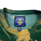 90s STEVE &amp; BARRY'S Reverse Weave Sweatshirt XL Green Cotton Tie-dye Fleece-lined College WRIGHT STATE Arch Logo