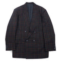 Vintage 90s Japan Made Double-Breasted Blazer Double-breasted Tailored Jacket Blazer L Check