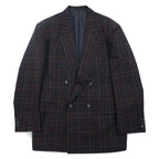 Vintage 90s Japan Made Double-Breasted Blazer Double-breasted Tailored Jacket Blazer L Check