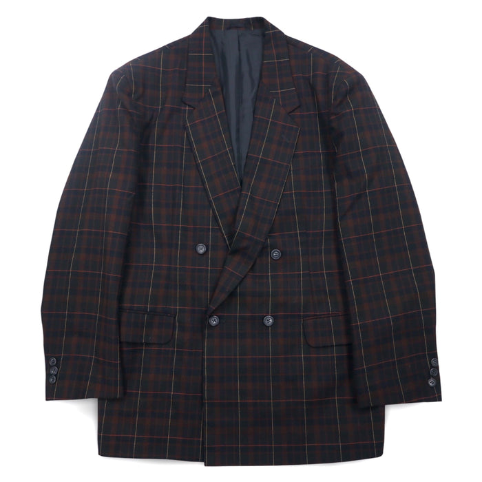 Vintage 90s Japan Made Double-Breasted Blazer ダブルブレステッド テーラードジャケット ブレザー L チェック