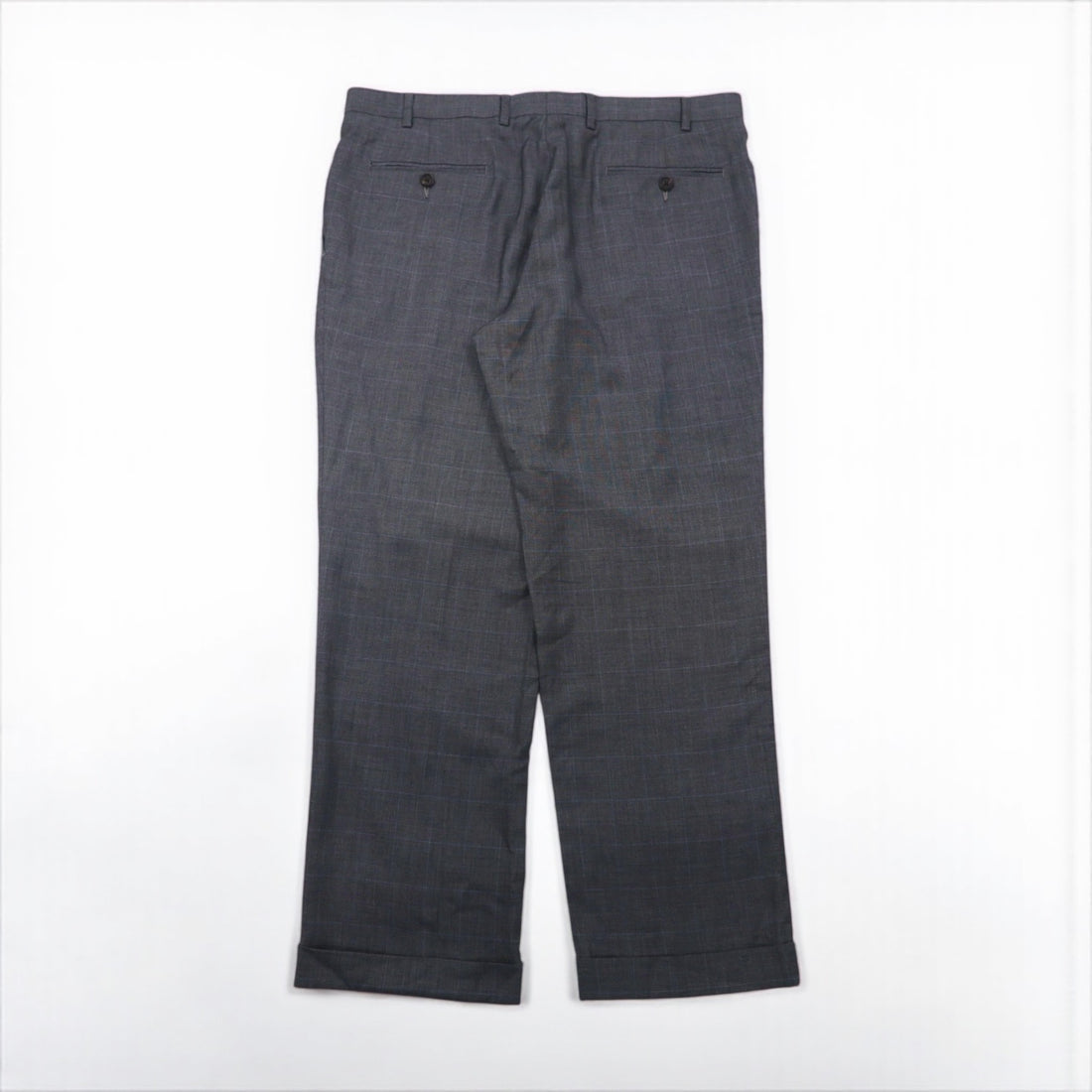 Ralph Lauren 90年代 2タック ワイド スラックス パンツ L グレー チェック ウォッシャブル プリーツ